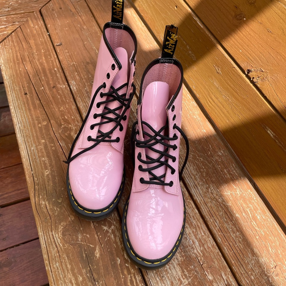 Dr. Martens Pink Combat Boots